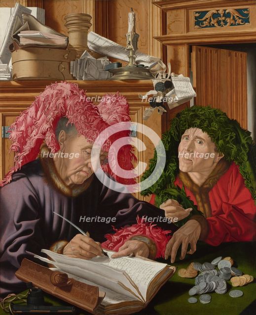 Two Tax Gatherers, c.1540. Artist: Reymerswaele, Marinus Claesz, van (ca. 1490-after 1567)