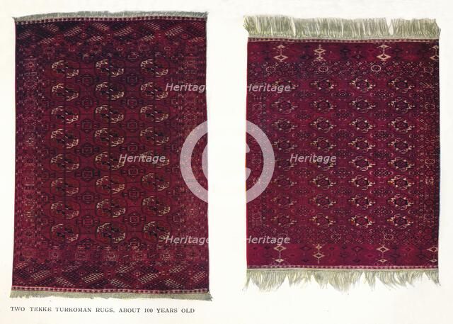 Two Tekke Turkoman rugs, c1800. Artist: Unknown.