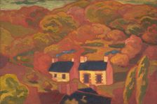 Two Thatched Cottages (Les deux chaumières), about 1893-1894. Creator: Armand Seguin