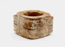 Two-tier tube (cong ?) with masks, Late Neolithic period, ca. 3300-2250 BCE. Creator: Unknown
