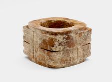 Two-tier tube (cong ?) with masks, Late Neolithic period, ca. 3300-2250 BCE. Creator: Unknown