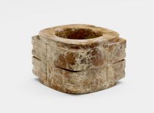 Two-tier tube (cong ?) with masks, Late Neolithic period, ca. 3300-2250 BCE. Creator: Unknown