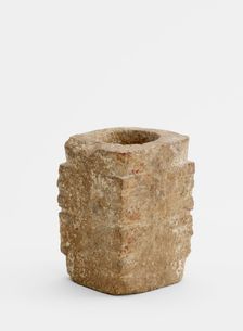 Two-tier tube (cong ?) with masks, Late Neolithic period, ca. 3300-ca. 2250 BCE. Creator: Unknown