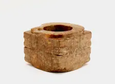 Two-tier tube (cong ?) with masks, Late Neolithic period, ca. 3300-ca. 2250 BCE. Creator: Unknown