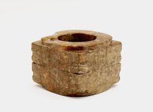 Two-tier tube (cong ?) with masks, Late Neolithic period, ca. 3300-ca. 2250 BCE. Creator: Unknown