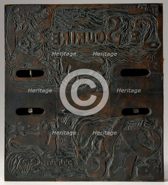 Two Title Pages for "Le Sourire" (Les deux titres du Sourire) [verso], in or after 1895. Creator: Paul Gauguin.