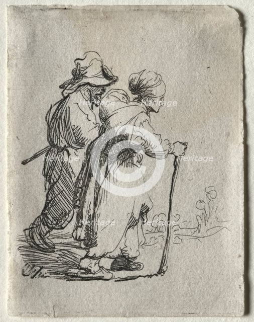 Two Tramps, a Man and a Woman, c. 1634. Creator: Rembrandt van Rijn (Dutch, 1606-1669).