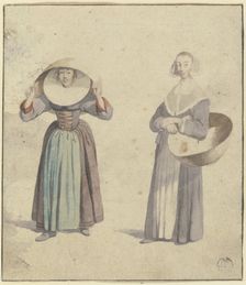 Two traditional woman's costumes, c1620-1670. Creator: Wenceslaus Hollar