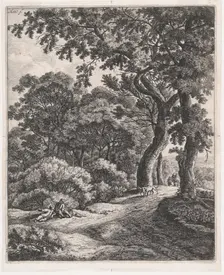 Two Travelers Resting in the Woods, 17th century., 17th century. Creator: Anthonie Waterloo