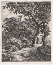 Two Travelers Resting in the Woods, 17th century., 17th century. Creator: Anthonie Waterloo