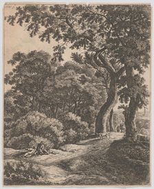 Two Travellers Resting in the Woods, 17th century. Creator: Anthonie Waterloo