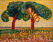 Two Trees, 1910. Creator: Heemskerck, Jacoba van (1876-1923)