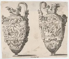 Two Vases, 16th-17th century. Creator: Rene Boyvin