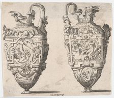 Two Vases, 16th-17th century. Creator: Rene Boyvin