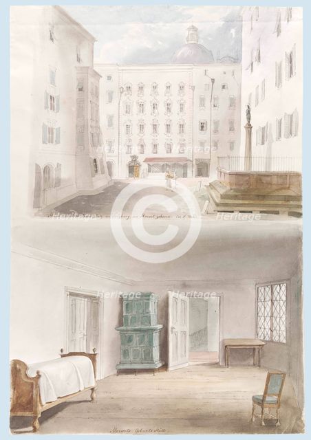 Two views of Mozart's Birthplace.