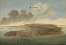 Two Views of Dutch East India Company Trading Posts: Lawec in Cambodia and Banda in the Southern Mol Creator: Johannes Vinckboons