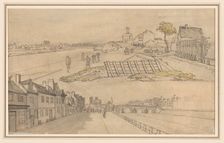 Two Views of Paris, first half 1800s. Creator: Georges Michel (French, 1763-1843)