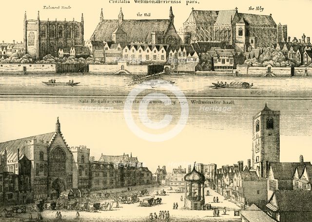 'Two Views of Westminster', (1881). Creator: Unknown.