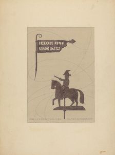 Two Weather Vanes, c. 1936. Creator: Elmer G Anderson