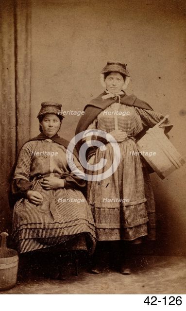 Two Welsh cockle girls, c1865-1871. Creator: Thomas Gulliver.