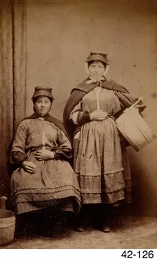 Two Welsh cockle girls, c1865-1871. Creator: Thomas Gulliver
