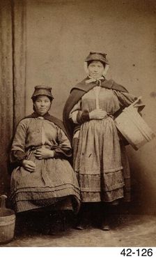 Two Welsh cockle girls, c1865-1871. Creator: Thomas Gulliver