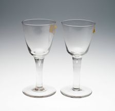 Two Wine Glasses, England, 19th century. Creator: Unknown
