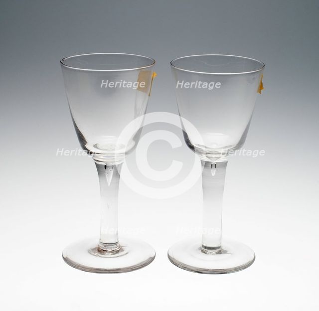 Two Wine Glasses, England, 19th century. Creator: Unknown.