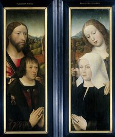 Two Wings of a Triptych with the Donor, Thomas Isaacq, accompanied by Saint Thomas..., c.1505-c.1510 Creator: Master of the Legend of the Magdalen