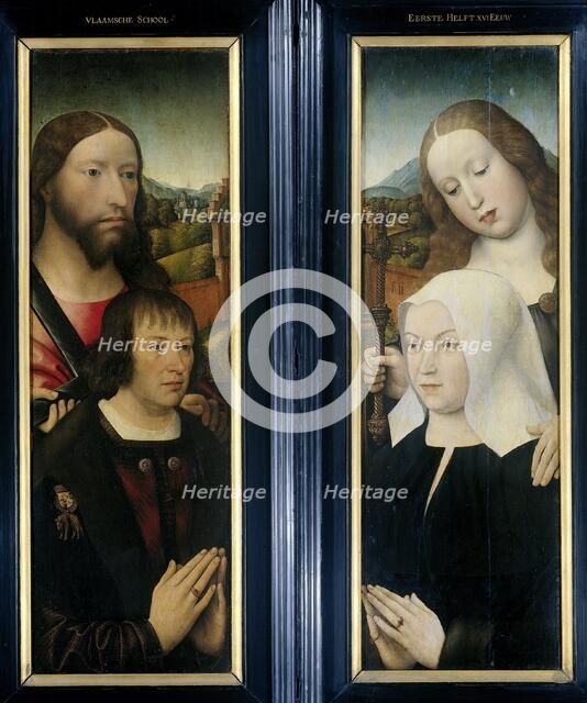 Two Wings of a Triptych with the Donor, Thomas Isaacq, accompanied by Saint Thomas..., c.1505-c.1510 Creator: Master of the Legend of the Magdalen.