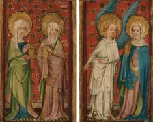 Two Wings of an Altar piece, c1400. Creator: Older Master of the Aachen Wardrobe