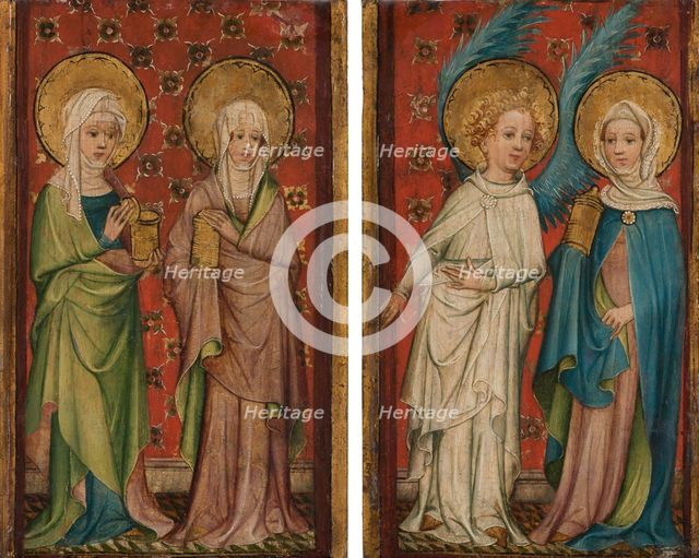 Two Wings of an Altar piece, c1400. Creator: Older Master of the Aachen Wardrobe.