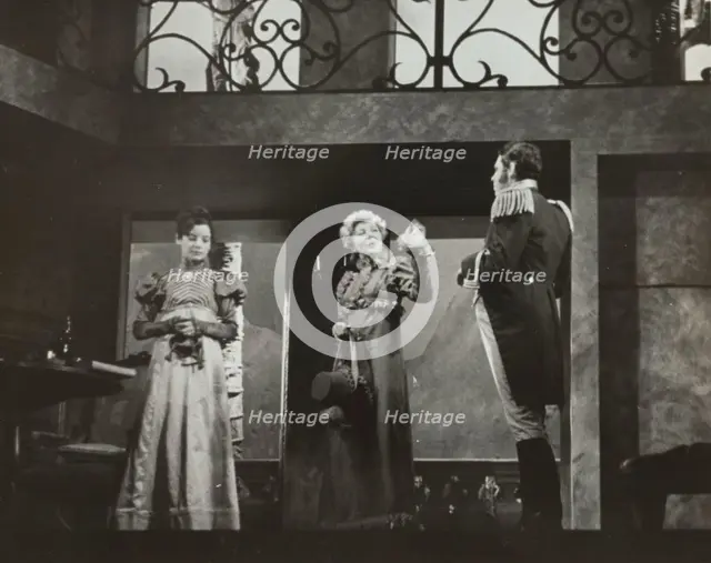 Two woman and a man, standing, 1938. Creator: Unknown.