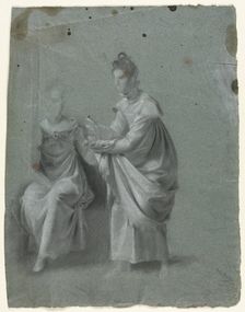 Two Women, 1800s. Creator: Anonymous; Pierre-Paul Prud'hon (French, 1758-1823), circle of