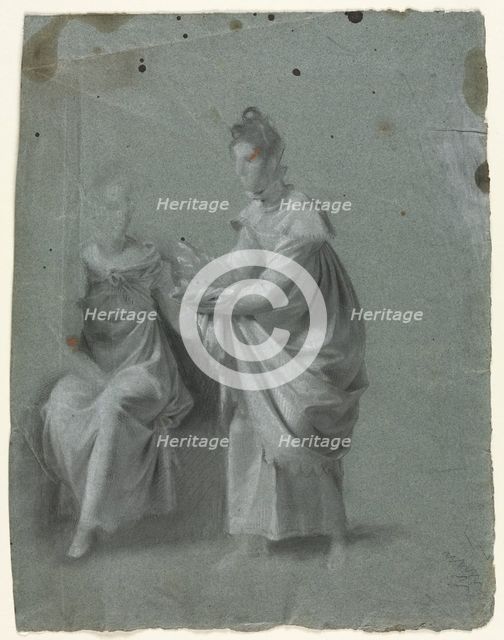 Two Women, 1800s. Creator: Anonymous; Pierre-Paul Prud'hon (French, 1758-1823), circle of.