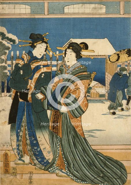 Two Women, 1855. Creator: Utagawa Kunisada.
