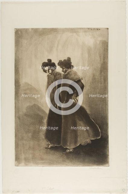 Two Women, 1902. Creator: Theophile Alexandre Steinlen.