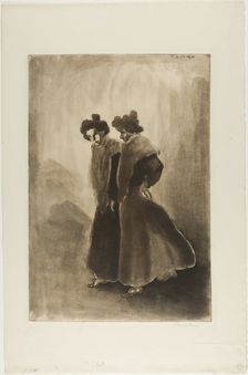 Two Women, 1902. Creator: Theophile Alexandre Steinlen