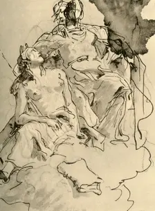 Two Women mid 18th century, (1928). Artist: Giovanni Battista Tiepolo