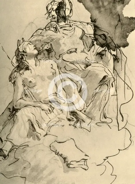 'Two Women', mid 18th century, (1928). Artist: Giovanni Battista Tiepolo.