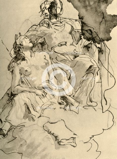 'Two Women', mid 18th century, (1928). Artist: Giovanni Battista Tiepolo.