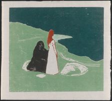Two Women on the Shore, 1898. Creator: Edvard Munch
