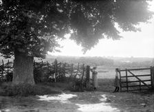 Two women at a gate, Open Brasnose, Horspath, Oxfordshire, c1860-c1922. Artist: Henry Taunt