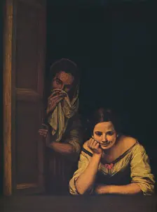 Two Women at a Window 1655-1660. Artist: Bartolomé Esteban Murillo