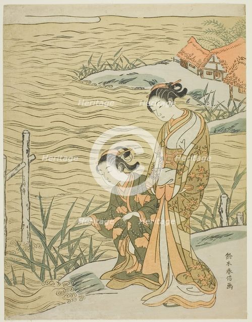 Two Women at the Waterside, c. 1766/67. Creator: Suzuki Harunobu.