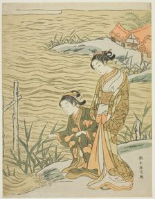 Two Women at the Waterside, c. 1766/67. Creator: Suzuki Harunobu