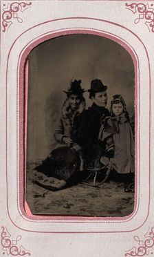Two Women and a Child, 1860s. Creator: Unknown