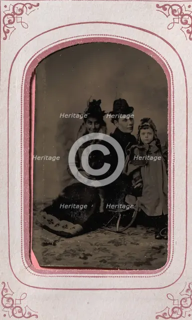 Two Women and a Child, 1860s. Creator: Unknown.