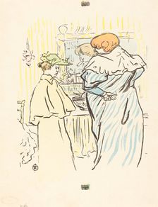 Two Women before a Mirror. Creator: Henri de Toulouse-Lautrec