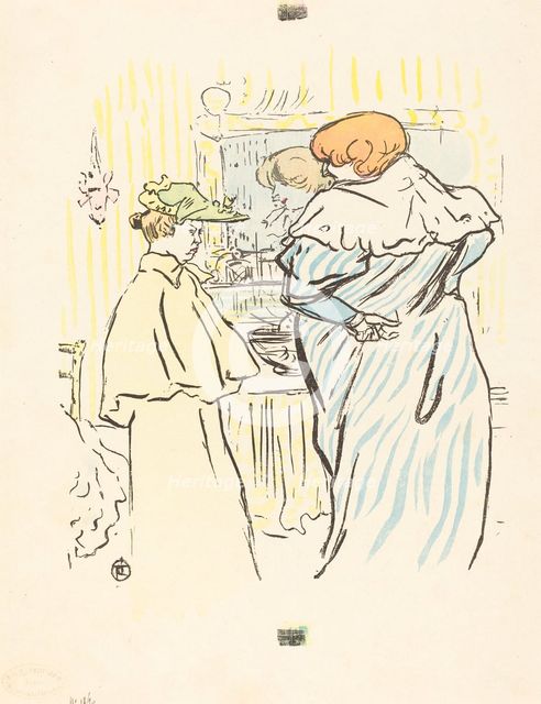 Two Women before a Mirror. Creator: Henri de Toulouse-Lautrec.